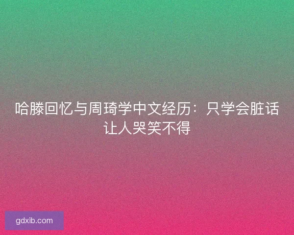 哈滕回忆与周琦学中文经历：只学会脏话让人哭笑不得